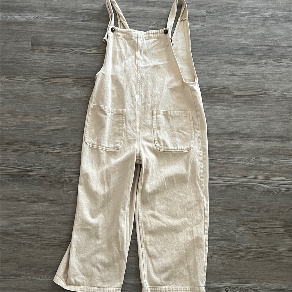 100% Cotton Women's Cream Overalls
